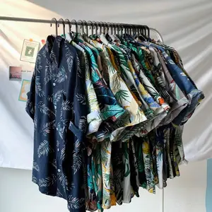 Kemeja Bunga Hawaii Baru Pria Lengan Pendek Longgar Ukuran Plus Kemeja Pantai Vintage