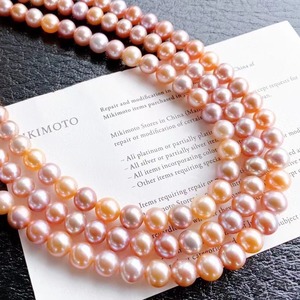 Collar de Perlas Naturales Redondas de Alta Gama de 11-14 mm, Color Mixto, Luz Súper Brillante con Microdefectos, Caja de Regalo Incluida - Product Image 3