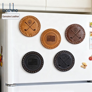 Custom Wholesale Promotional Golf Fridge <b>Magnet</b> Customised Genuine Leather Souvenir Kitchen Refrigerator Magnetic Sticker Gift - Product Image 1