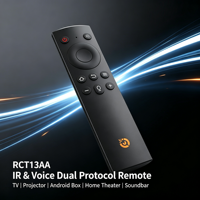 OEM ODM RCT13AA 13 Tombol IR dan Suara Protokol Ganda Remote Control untuk Android Box Baterai 2AAA Kustomisasi Pabrik
