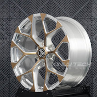 Jantes en alliage XINLAI forgées, finition dorée, à rayons maillonnés, 20 et 22 pouces, 5x120, à lèvre large, pour Land Rover Range Rover, SUV de luxe