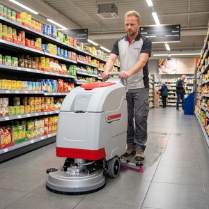 XD55 <b>Walk</b>-Behind Floor Scrubber 24V 100Ah Battery Powered 2100㎡/h Efficiency Floor Cleaning <b>Machine</b> for Large Supermarket - Product Image 1