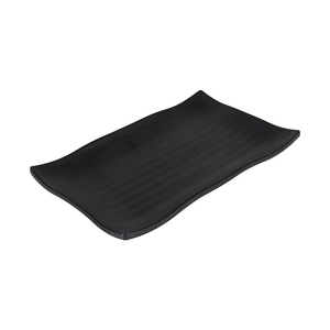 Khay đựng thức ăn xếp chồng được, dùng cho nhà hàng, màu đen, dùng cho cắm trại, đĩa <span class=keywords><strong>sushi</strong></span>, khay melamine, màu đen trắng mờ, đồ dùng nhà hàng khách sạn - Product Image 1