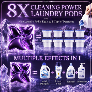 Faible MOQ, capsules de <span class=keywords><strong>lessive</strong></span> parfumées haut de gamme de 20g avec design multi-chambres violet pour les boutiques en ligne et la vente en supermarché - Product Image 4