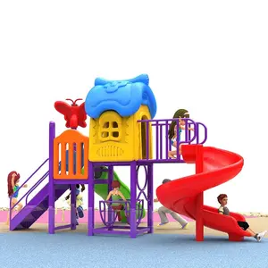Fabrika doğrudan satış oyuncak sıra düşük fiyat slayt küçük bir yer için bahçe süpermarket plastik çocuk çocuk parkı ekipmanları
