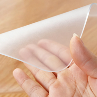 Nappe de table en PVC givré transparent gaufré, durable, 80x120cm, épaisseur 1,5mm, inodore, résistante au rétrécissement et aux taches, vente en gros