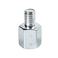 Vis d'adaptation de rétroviseur à filetage droit/gauche plaquée zinc pour moto, vélo électrique et vélo (M8/M10)