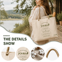 Sac fourre-tout en toile personnalisé pour commande en gros, avec poches latérales doubles, bouton-pression, grand compartiment pour ordinateur portable, sac à bandoulière pour le bureau