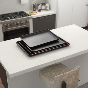 Wholesale Custom Restaurant Melamine Plastic <strong>Wooden</strong> Serving <strong>Trays</strong> - Product Image 2