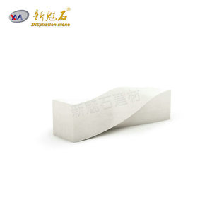 Nuevo banco espiral de diseño Magic Stone GRC para exteriores, muebles de paisajismo para centros comerciales y cafeterías - Product Image 2