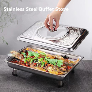 Plateau chauffe-<span class=keywords><strong>plats</strong></span> rectangulaire de qualité hôtelière avec <span class=keywords><strong>pieds</strong></span> amovibles en acier inoxydable pour cuisine - Product Image 6