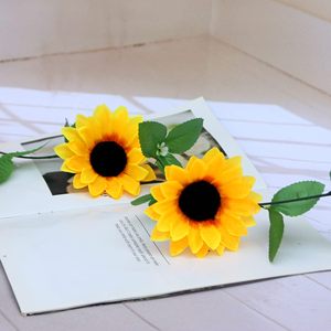 Guirnalda de Girasoles Artificiales, 10 Cabezas, Cadena de Flores de Seda para Decoración del Hogar y Exteriores - Product Image 4