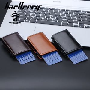 Tarjetero Baellerry para Hombre, 4 Pulgadas, Cuero PU, Múltiples Ranuras, Antirrobo, para Tarjetas de Crédito, Uso Diario - Product Image 4