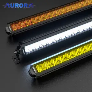 Aurora vidasız Amber Led ışık Off road için 20 inç 4x4 Offroad ışıkları tek sıra LED LED ışık Bar