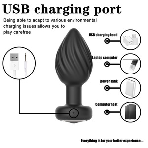 Anale plug met afstandsbediening, vibrerende schroefdraad, siliconen, milieuvriendelijk, voor mannen, prostaatmassage, masturbatie. - Product Image 6