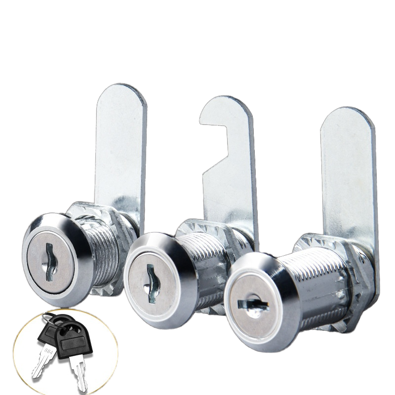 Cam Lock Zinc Alloy Chrome Cylinder Cabinet Drawer Lock Tubular Key 103-25 For Filing Cabinet Locker Meter Box · image 2