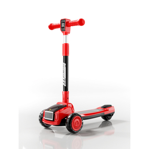 Trottinette pliable Tigerkidjoy avec guidon <span class=keywords><strong>en</strong></span> aluminium réglable <span class=keywords><strong>en</strong></span> hauteur, design à 3 roues pour les enfants de 4 à 12 ans - Product Image 2