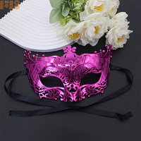 Nouveau Masque Demi-Visage 2026 en Plastique Doré, Masque Vénitien Fait Main pour Soirée, Danse, Accessoires de Costume et Cosplay