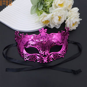 2026 Masker Setengah Wajah Baru Masker Mata Plastik Emas Masker Venetian Buatan Tangan Aksesori Kostum Cosplay untuk Pesta Dansa - Product Image 6