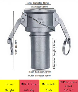 KWONGYIP 304 Stainless Steel <b>Quick</b> Connect Fitting DN20 3/4 Inch Female Thread Plumbing Water Pipe <b>Connector</b> - Product Image 3