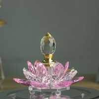 Botol Parfum Tubuh Kaca Kristal Berbentuk Lotus untuk Kenang-kenangan Pernikahan