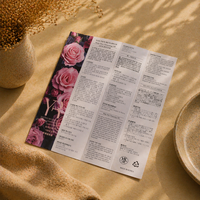 Impression de brochures personnalisées en couleur, dépliables, pour instructions de produits, dépliants d'insertion et prospectus d'emballage pour cosmétiques et produits de beauté