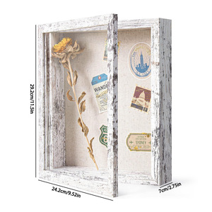 8*10 transparent flip-top dried flower specimen frame display <b>box</b>, 3D hollow medal picture frame <b>storage</b> - Product Image 4