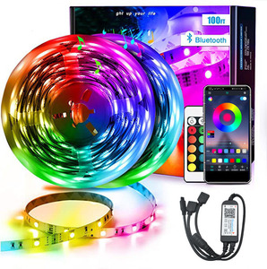 Tira de <span class=keywords><strong>LED</strong></span> de 12V, 18/30/60, atenuación infrarroja WiFi, tira de luz decorativa impermeable para exteriores que cambia de color - Product Image 2