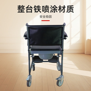 Chaise de toilette avec coussin de siège moelleux, chaise de bain multifonctionnelle imperméable pour les soins aux personnes âgées - Product Image 4