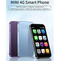Mini téléphone Android LTE 3 pouces, Quad Core, appareil photo 5MP, double SIM français/espagnol/allemand/anglais, charge rapide, mode kiosque, optionnel pour enfants