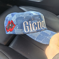 Casquette de baseball en denim à dessus plat, logo brodé personnalisé, sangle arrière réglable, unisexe, adultes, décontractée, polyvalente, streetwear, chapeau d'extérieur