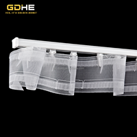 Ensemble de rails de rideau pliants en S de haute qualité Rail de rideau pliable en alliage d'aluminium personnalisé avec coureur et accessoires de bande