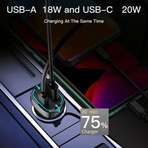 ที่ชาร์จในรถยนต์ 38W 9V-2.2A ความเร็วสูง พอร์ต USB ชาร์จเร็ว ชนิด Type C สำหรับโทรศัพท์รุ่น 15 16 - Product Image 6
