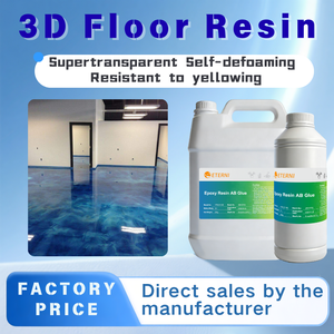 Revêtement époxy liquide transparent haute brillance ETERNI, directement de l'usine, pour sols d'art 3D en showroom et revêtements plastiques - Product Image 1