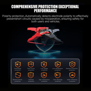 Démarreur <span class=keywords><strong>de</strong></span> saut 12V, batterie externe, gonfleur <span class=keywords><strong>de</strong></span> pneus, lumière SOS, courant <span class=keywords><strong>de</strong></span> pointe 800-1200A pour démarrage d'urgence <span class=keywords><strong>de</strong></span> voiture, camion, assistance routière - Product Image 4