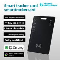 Nouvelle carte de suivi étanche pour portefeuille, bagages, animaux de compagnie, compatible iOS et Android, recharge sans fil, traceur de carte intelligente pour voiture