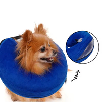 Collier de récupération gonflable en tissu doux pour animaux de compagnie, avec rubans, écologique, pour la sécurité et le calme des chiens et des chats - Vente en gros