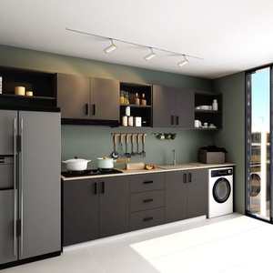 Armoire <span class=keywords><strong>de</strong></span> <span class=keywords><strong>cuisine</strong></span> moderne avec portes, placard en bois, organisateur <span class=keywords><strong>de</strong></span> rangement <span class=keywords><strong>pour</strong></span> <span class=keywords><strong>petite</strong></span> <span class=keywords><strong>cuisine</strong></span>, taille et couleur personnalisables, installation facile - Product Image 1