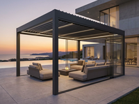 Pergola en aluminium robuste 6063 T6 avec toit à lames orientables, imperméable et pare-soleil, pour jardin