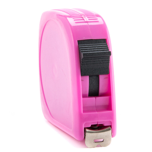 Boîtier en ABS rose facile à lire, lame rétractable des deux côtés et bouton de verrouillage, mesure du ruban à mesurer - Product Image 5