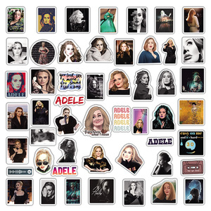 Pegatinas Reutilizables de la Cantante <span class=keywords><strong>Adele</strong></span> para Botellas, Portátiles, Decorativas, Gran Venta 2022, Pegatinas Sexys de Doja Cat, 50 Unidades - Product Image 4