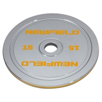 Plaques de poids de barre calibrées de 10 kg en acier chromé, logo personnalisé, utilisation à domicile ou en salle de sport commerciale