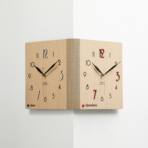 Double-Sided Corner Wall <b>Clock</b> Rectangular <b>Battery</b> Powered Living Room Minimalist Creative <b>Clock</b> - Product Image 3