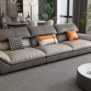 Ensemble de canapé sectionnel pliable et inclinable de luxe moderne en forme de L pour appartement, salon, villa, hôtel, utilisation comme lit - Product Image 4