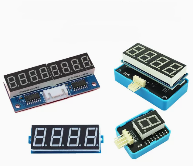 4-bit Digital Tube Module One Four Eight Digit Nixie Tube 7-segment Display Saving Single-chip Interface with Casing