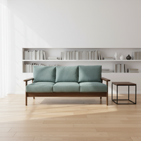 Ensemble de canapés Chesterfield en bois massif personnalisé avec un design moderne pour les espaces de salon, de bureau et d'hôtel