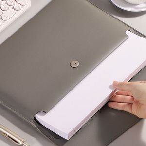 Large Capacity <b>File</b> Folder <b>Organizer</b> PU Leather Document Holder <b>File</b> Pocket Envelope Portfolio Bag with Hand Strap - Product Image 2