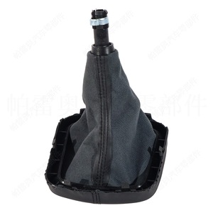 Pomo de cambio de marchas de cuero para Vw Golf 5, 6 velocidades, ergonómico, negro, diseño integrado, pomo de cambio de marchas para coche - Product Image 5