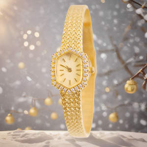 Vintage 2024 rame diamanti 18K placcato di alta qualità retrò orologi da donna <span class=keywords><strong>orologio</strong></span> di cristallo antico - Product Image 4