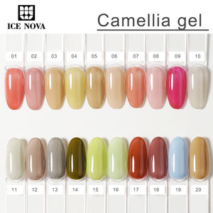 Vernis Gel Camellia Semi-Transparent Couleur 15ml – Collection Été – Échantillon de Vernis Gel – Fournitures pour Ongles – Kit de Vernis Gel - Product Image 1